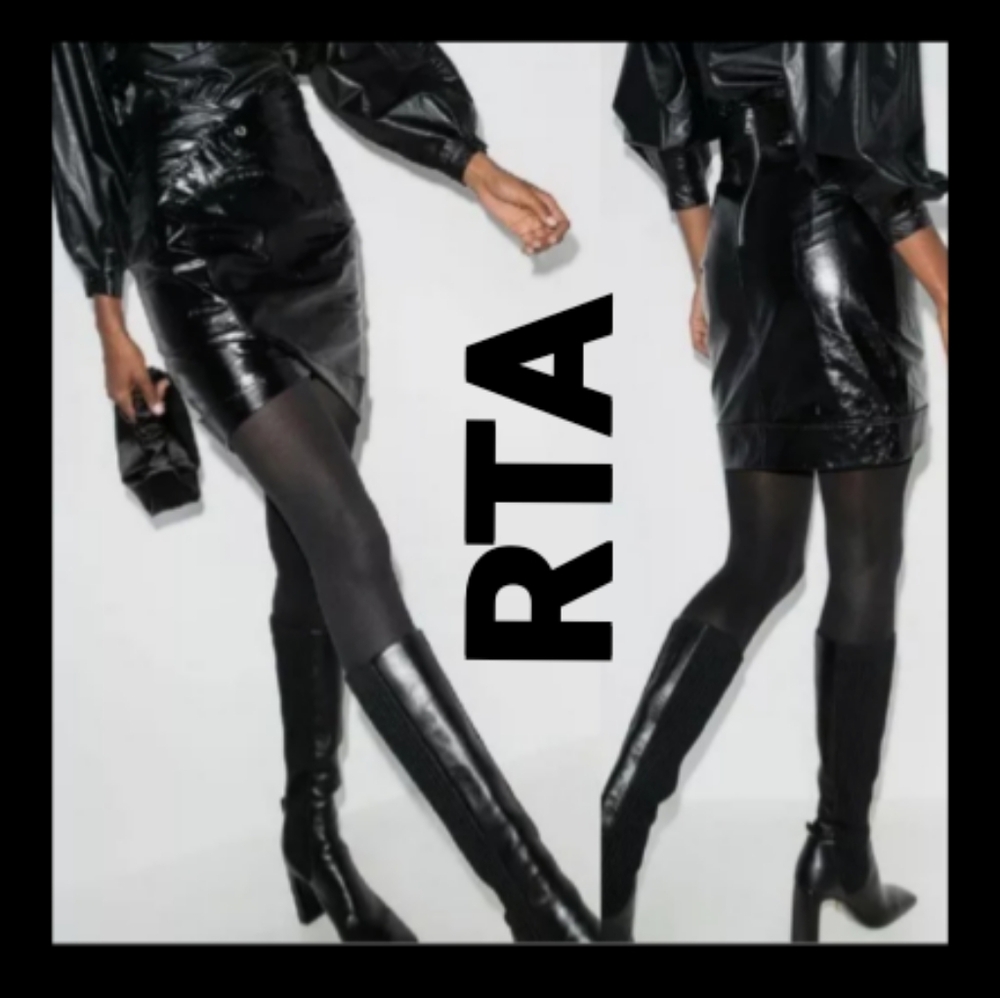 RTA PALOMA LAMBSKIN SKIRT